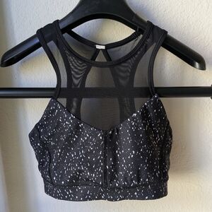 lululemon athletica Black High Neckline Mesh-Up Sports Bra - Size XXS
